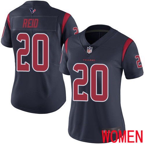 Houston Texans Limited Navy Blue Women Justin Reid Jersey NFL Football #20 Rush Vapor Untouchable->women nfl jersey->Women Jersey